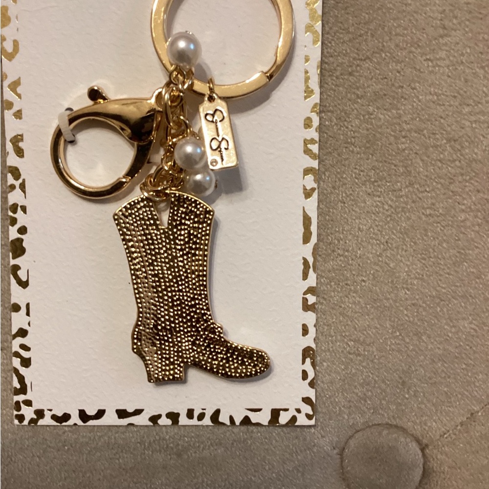 Jessica Simpson Gold Boot Keychain - Picture 2 of 3